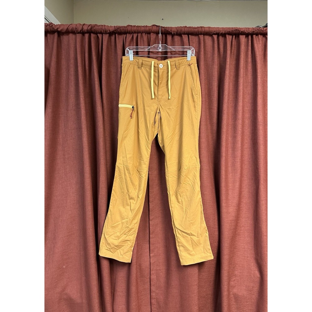 REI Co-Op Trailmade Pants Mens 30x32 Orange Hiking Nylon Stretch 50+UPF DWR